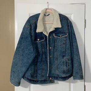 Fur-lined Denim Jacket